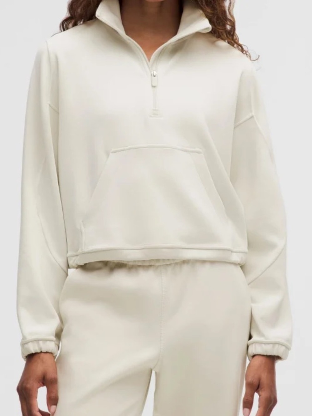 Lululemon Brushed Softstreme half zip- bone